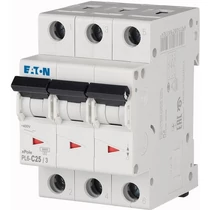 Kismegszakító 3P 25A C-jelleg 400V AC 6kA/60898 PL6-C25/3 EATON