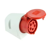 Ipari dugalj falra szerelhető 3P+N+E 32A 400V(50+60Hz) piros IP44 műanyag 6h-pozíció csavaros PCE