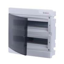 Kiselosztó 24 modul 2x12modul süllyesztett C füstszínű ablak IP40 TehnoPlast