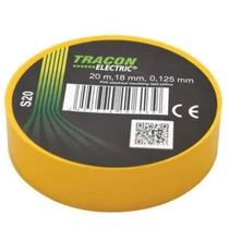 Szigetelőszalag zöld-sárga 18mm-sz 20m-ho TRACON