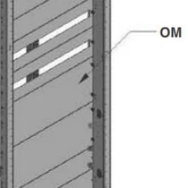 Lemezszekrény EAE maszk teli 250*600mm, zsanéros