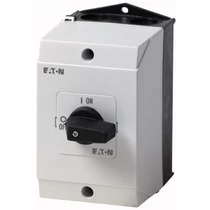 Szakaszoló be-ki kapcsoló 32A 3P 13kW/400VAC-3 ráépíthető tokozott fekete P1-32/I2 EATON