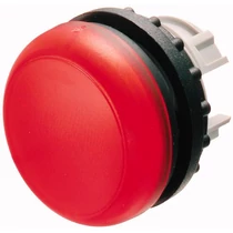 Jelzőlámpa fej kerek piros lapos 1-lámpa króm műanyag-előlapgyűrű 22mm-átmérő IP67 M22-L-R EATON