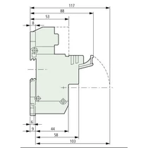 Biztosíték aljzat 51.060.04 22x88mm betéthez EATON