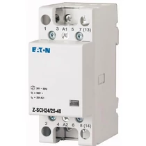Installációs kontaktor sorolható 25A 440V AC 4-z 24V AC-műk 2mod Z-SCH24/25-40 EATON