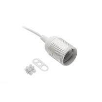 Foglalat E 27 müanyag 160mm vezetékkel 230V fehér