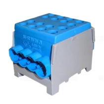 Fővezetéki leágazókapocs 150/125A Cu/Al csavaros kék 2x35+6x25mm2 HLAK 35-1/6 M2 Pollmann