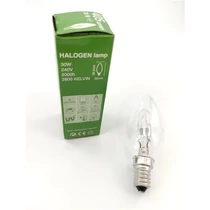 Halogén ízzó 30W, E14, 230V , gyertya, Tungsram