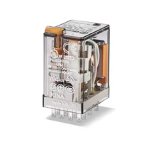 Általános célú relé 7A 4-v dugaszolós 24VDC monostabil IP20 55.34.9.024.0040 FINDER