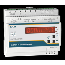 Fogyasztásmérő 3F Energy-01-DIN RS-485/100A KAEL