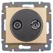 Valena antenna aljzat TV-R süllyesztett 2-kimenet MM-végzáró 10dB/860MHz LEGRAND