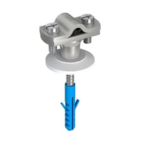 Vezetéktartó rozettás M8 dübellel Rd8-10 tűzihorganyzott acél/Niro-cinköntvény 24mm VI J.PRÖPSTER