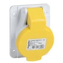 Panelre szerelhető döntött aljzat, 2P+F, 4h, 16A, 130V, IP44, csavaros Schneider