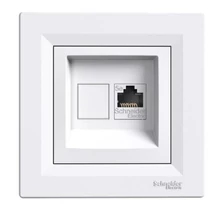 Asfora adatcsatlakozó dugalj UTP RJ45 8(8) Cat5e süllyesztett fehér Schneider