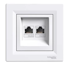 Asfora adatcsatlakozó dugalj UTP RJ45 8(8) Cat5e süllyesztett fehér Schneider