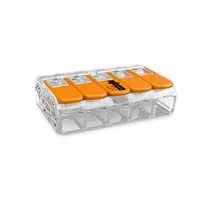 Vezetékösszekötő oldható 32A/450V leágazás 5x 0.2-4mm2 átlátszó WAGO