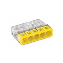 Vezetékösszekötő átlátszó 5-pólus 0.5-2.5mm2 24A 450V átlátszó WAGO