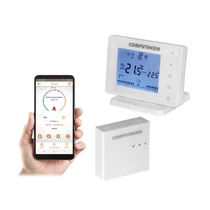 WiFi okostermosztát érintő-LCD RF/vezetékes kazánvezérlővel falonkívüli kijelzővel Quattrobi