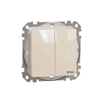 SednaÚj 105 csillárkapcsoló betét adapterrel bézs süllyesztett csavaros IP44 Schneider