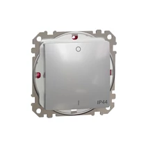 SednaÚj 102 2P kapcsoló betét adapterrel alumínium süllyesztett csavaros IP44 Schneider