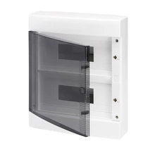 Kiselo. 40CD IP40 FK átl.ajtó 24M (2x12) PE/N (GW40412B) sínnel GW40047BS AKC.