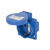 Ipari dugalj beépíthető 2P+E 16A 2P 230V műanyag kék egyenes csavaros IP54 IEC309HP GEWISS