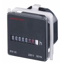 Üzemóraszámláló előlapba digitális kvarc 7digit 12-48V/ DC 99999h IP50 BG 40.17 Hugo Müller
