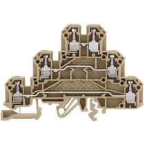 Háromszintes sorkapocs 2,5mm2 TS32/35 24A 250V csavaros bézs IKD2,5/Q CONTA-CLIP