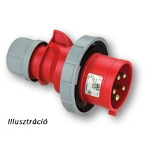 Ipari dugvilla lengő 3P+E 32A 4P 400V(50+60Hz) piros IP67 műanyag csavaros 6h-pozíció Shark PCE
