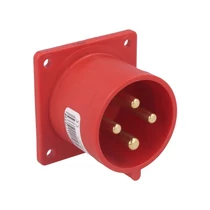 Ipari dugvilla 3P+E beépíthető 32A 4P 400V(50+60Hz) piros műanyag egyenes csavaros PCE