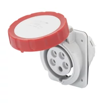 Ipari dugalj beépíthető 5P 400V(50+60Hz) piros ferde 16A IP67 műanyag 6h-pozíció IEC309HP GEWISS