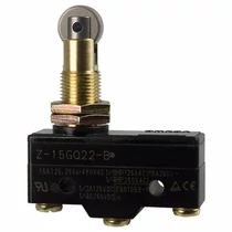 Mikrokapcsoló nyomógörgő műanyag 1ny 1z 15A/AC15/230V IP00 csúszó érintkező Z-15GQ22-B OMI OMRON