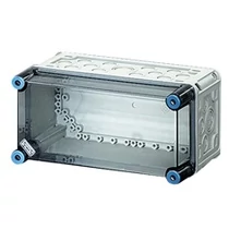 Üres elosztószekrény műanyag 150mmx 300mmx 170mm IP65 átlátszófedéllell Mi 70100 Hensel
