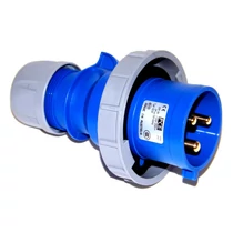 Ipari dugvilla lengő 2P+E 32A 3P 230V(50+60Hz) kék IP67 műanyag csavaros 6h-pozíció Shark PCE