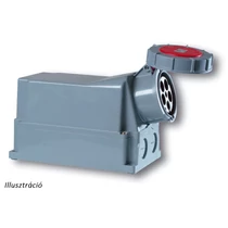 Ipari dugalj falra szerelhető 3P+E 125A 400V(50+60Hz) piros IP67 műanyag 6h-pozíció csavaros PCE