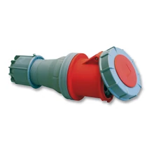 Ipari dugalj lengő 3P+N+E 125A 5P 400V(50+60Hz) piros egyenes IP67 műanyag PowerTwist PCE