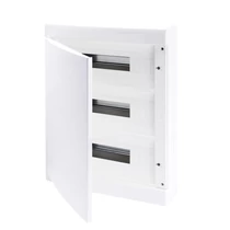 Kiselo. 40CD IP40 FK teli fehér ajtó 54M (3x18) PE/N 2 db (GW40418B) sínnel GW40071BD