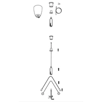Függesztő elem ZH/UNI2 Suspension system universal - 2 ropes Y