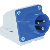Ipari dugvilla 2P+E falonkívüli 16A 3P 230V(50+60Hz) kék műanyag ferde csavaros PCE