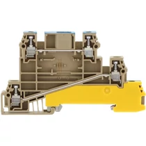 Háromszintes sorkapocs 2,5mm2 TS35 24A 400V csavaros bézs DLI2,5PE/L/N CONTA-CLIP