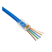 Adatcsatlakozó dugó átmenő RJ45 UTP Cat6 kábelre ÉpületIntelligencia