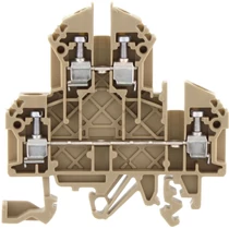 Kétszintes sorkapocs 2,5mm2 TS32/35 24A 500V csavaros bézs RKD2,5 CONTA-CLIP