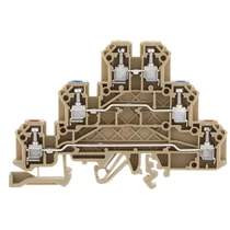 Háromszintes sorkapocs 2,5mm2 TS32/35 24A 250V csavaros bézs IKD2,5/F/Q CONTA-CLIP