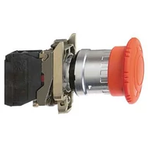 Vészgomba-nyomó komplett d22 1ny 1z süllyesztett 40mm-fej fordító nyugtázás Harmony XB4 Schneider