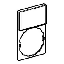 Felirati jelöletlen tábla tartóval d22 üres üres fehér téglalap 30mmx 50mm Harmony XB4 Schneider