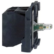 Világító nyomó blokk 2z 3A/AC-15/240V LED 230-240V/AC zöld-fényű csavaros Harmony XB5 Schneider