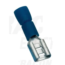 Csúszósaru 22,1mm hüvely részlegesen szigetelt 32A kék lapos 6,3x0,8 mm réz 1,5-4mm2 TRACON
