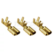 Csúszósaru 19,5mm hüvely szigeteletlen 24A lapos 6,3x0,8 mm réz 1-2,5mm2 TRACON