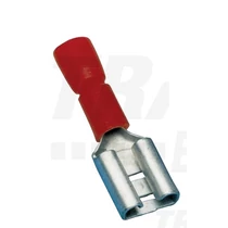 Csúszósaru 20,5mm hüvely részlegesen szigetelt 17.5A piros lapos 4,8x0,8 mm réz TRACON