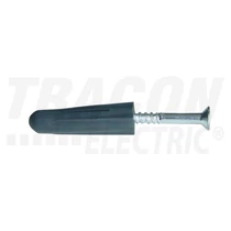Dübel négyszögletes csavarral 2,6x30mm 6x23mm műanyag 2,6mm csavarátmérőhöz TRACON